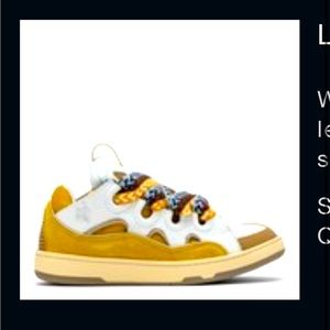 Lanvin curb panelled mesh designer sneaker